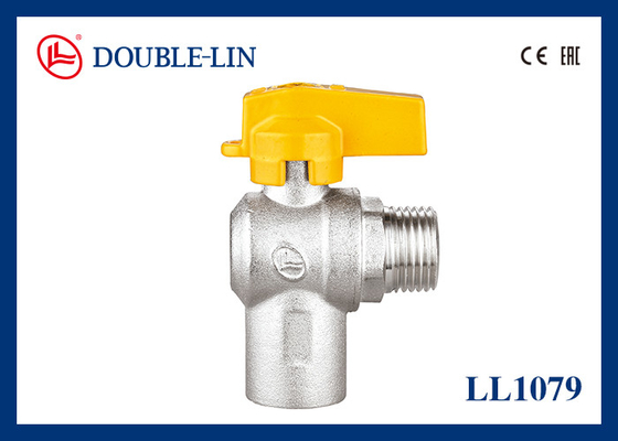 एल्यूमीनियम हैंडल महिला x पुरुष F1/2"x M1/2" पीतल गैस वाल्व
