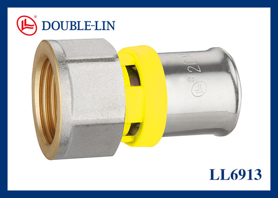 महिला सीधी यूनियन पीतल प्रेस फिटिंग 16mm - 20mm गैस के लिए