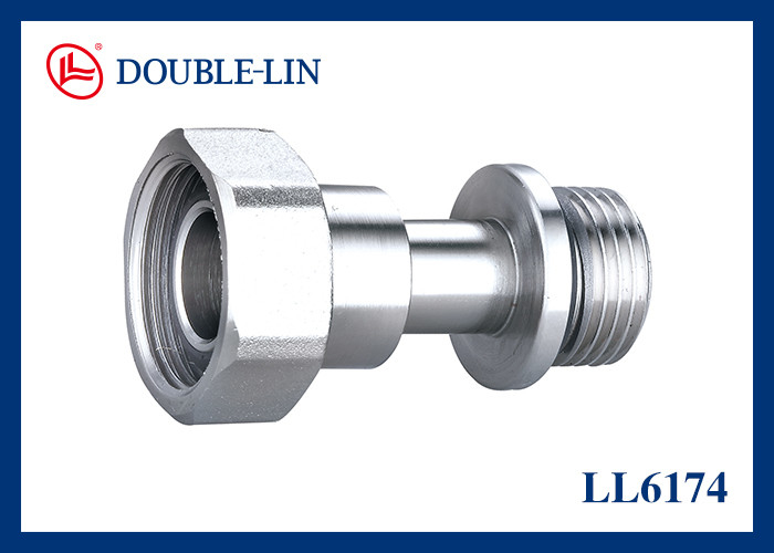 पॉलिश क्रोम प्लेटेड पीतल सेल्फ-सीलिंग एक्सटेंशन साइज़ F3/4"×M1/2" F1"×M3/4"