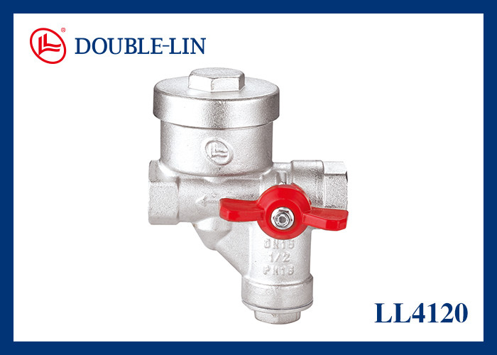 16 Bar DIN259 Thread Ball  Valve with Built-in Filter and Reducer Left