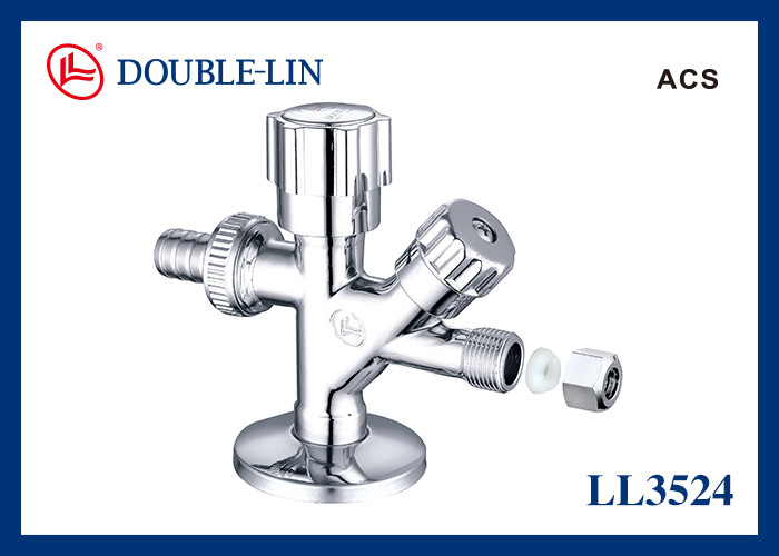 Polished Chromed-Plated Brass Angle Valves with 10 Bar Working Pressure and ISO228 Thread for Plumbing and Heating Systems