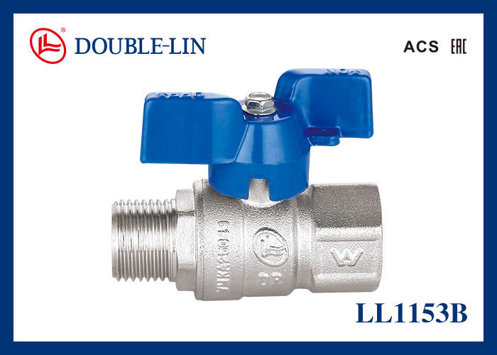 DZR 1/2" से 1" महिला X महिला 25 बार पीतल बॉल वाल्व लंबा थ्रेड T हैंडल के साथ